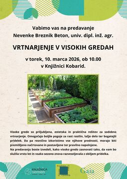 Vrtnarjenje v visokih gredah plakat